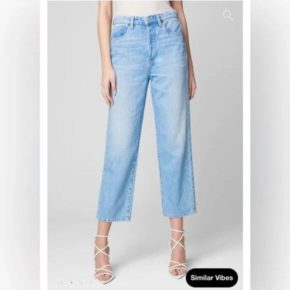 Blank NYC The Baxter Cropped High Rise Straight Leg Mom Jeans Blue 26 / 2 - Picture 1 of 9